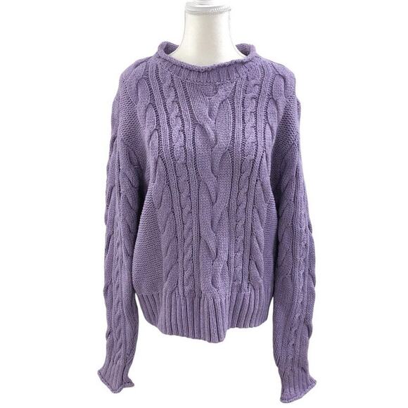 meadows & byrne Sweaters - Meadows & Byrne Wool Blend Chunky Cableknit Sweater
